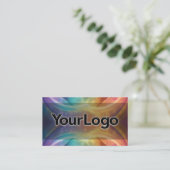 Rainbow Cosmic Galaxy Reiki Healer Company Logo  Visitekaartje (Staand voorkant)
