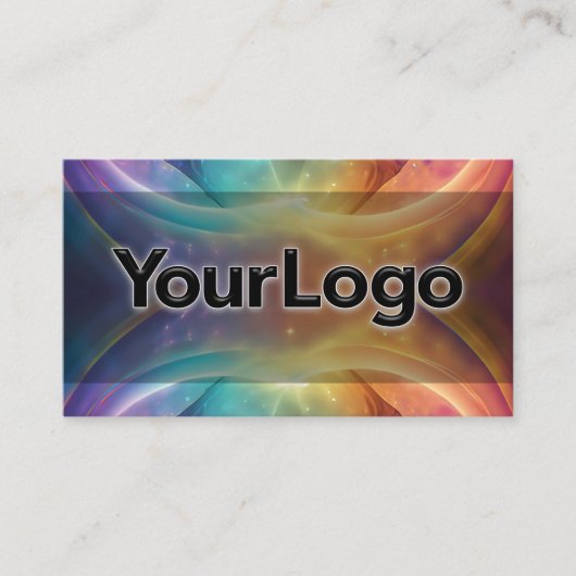 Rainbow Cosmic Galaxy Reiki Healer Company Logo  Visitekaartje (Voorkant)