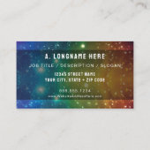 Rainbow Cosmic Galaxy Stars Artisan Company Logo  Visitekaartje (Achterkant)