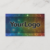 Rainbow Cosmic Galaxy Stars Artisan Company Logo  Visitekaartje (Voorkant)