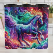 Rainbow Cosmic Horse Flowing Mane Thermosbeker