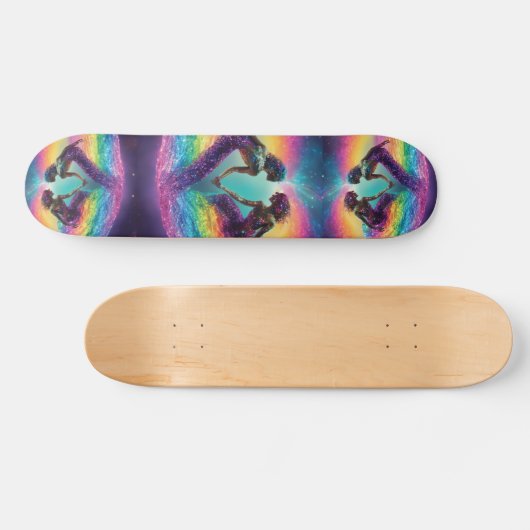 Rainbow Cosmic Lovers Galaxy Vrouwelijke Energie S Persoonlijk Skateboard (Horizontaal)