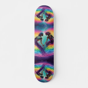 Rainbow Cosmic Lovers Galaxy Vrouwelijke Energie S Persoonlijk Skateboard