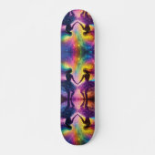 Rainbow Cosmic Lovers Galaxy Vrouwelijke Energie S Persoonlijk Skateboard (Voorkant)