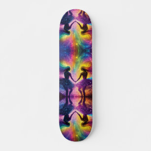 Rainbow Cosmic Lovers Galaxy Vrouwelijke Energie S Persoonlijk Skateboard