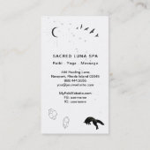 *~* Rainbow Cosmic Moon Fox Leaping Pine Trees Visitekaartje (Achterkant)