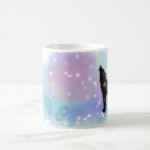 *~* Rainbow Cosmic Moon Howling Wolf Crystals Koffiemok (Center)