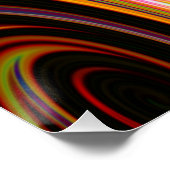 Rainbow Cosmic Rays 5 Swirl Perfect Poster (Hoek)