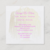 ** Rainbow Cosmic Willow Tree Moon Gold Vierkante Visitekaartje (Achterkant)