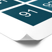 Rainbow Counting 1-100 nummers educatief Poster (Hoek)