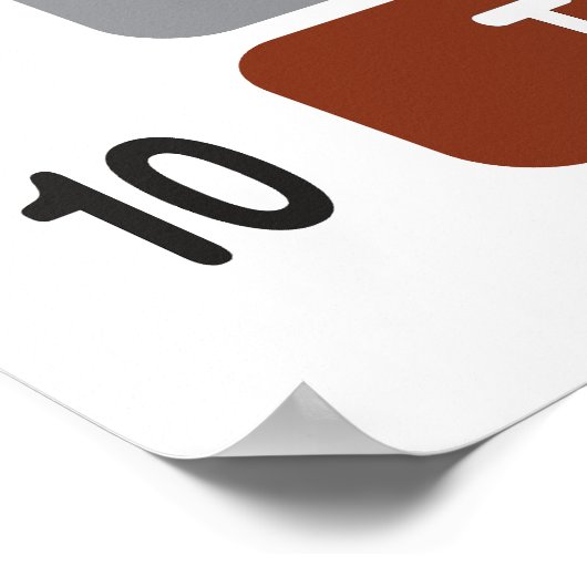 Rainbow Counting 1-20 nummers educatief Poster (Hoek)