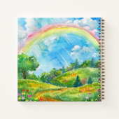 Rainbow Countryside Happy Thoughts Mental Health Notitieboek (Achterkant)