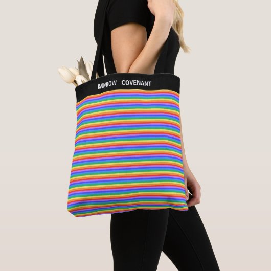 Rainbow Covenant Multicolored striped Tote Bag (Dichtbij)