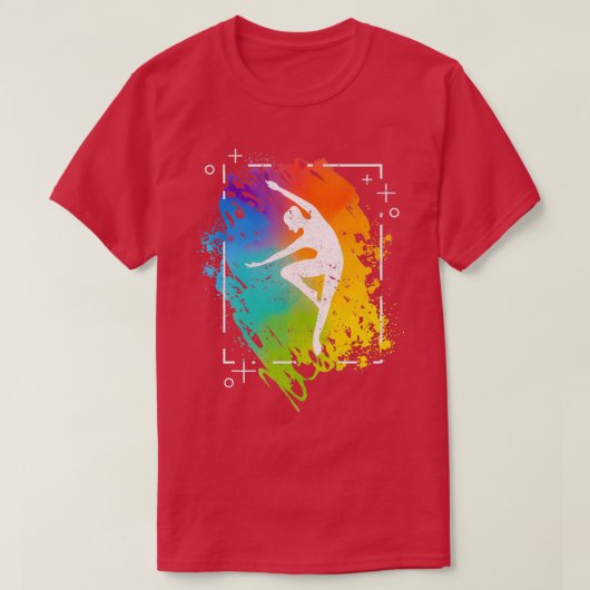 rainbow covu acrobatics acro gymnast t-shirt (Design voorkant)