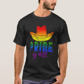 Rainbow Cowboy Pet LGBT Gay Pride Flag Rodeo Cowbo T-shirt (Voorkant)