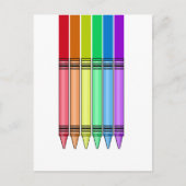 Rainbow Crayon Briefkaart (Voorkant)
