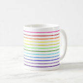 Rainbow Crayon Fun Stripes Koffiemok (Voorkant rechts)