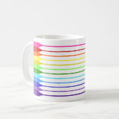 Rainbow Crayon Fun Stripes Koffiemok (Voorkant links)
