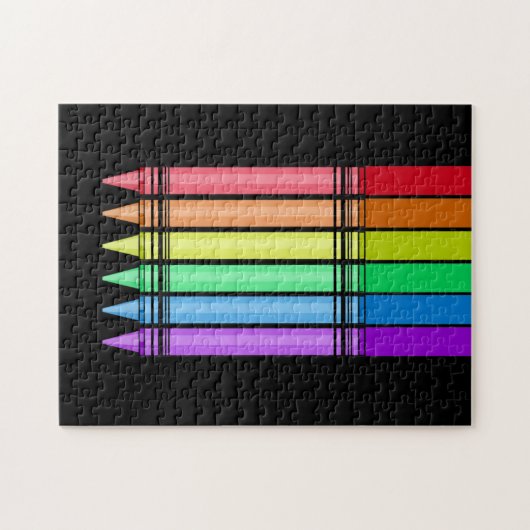 Rainbow Crayon Legpuzzel (Horizontaal)