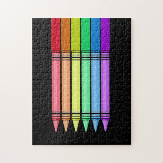 Rainbow Crayon Legpuzzel (Verticaal)