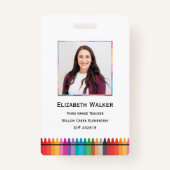 Rainbow Crayon School Badge (Voorkant)