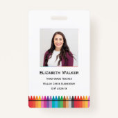 Rainbow Crayon School Badge (Achterkant)