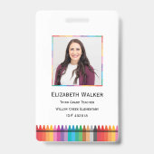 Rainbow Crayon School Medewerker Badge (Voorkant)