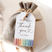 Rainbow Crayon Teacher Waardeer Gift Label Cadeaulabel