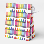 Rainbow Crayons Artist Art Class Verjaardagsfeest Bedankdoosjes (Achterkant)