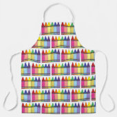 Rainbow Crayons Artist Art Teacher Colour Book Schort (Voorkant)