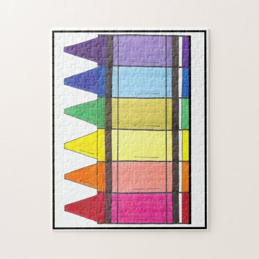 Rainbow Crayons Artist Art Teacher Colour Legpuzzel (Verticaal)