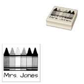 Rainbow Crayons Artist Art Teacher Gift Stamp Rubberstempel (Gestempeld)