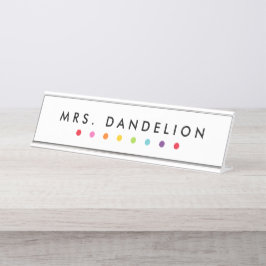 Rainbow Crayons | Kindergarten leraar Bureau Naambordje