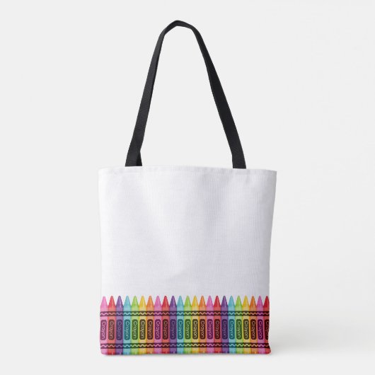 Rainbow Crayons Kindergarten Teacher Gift Tote Bag (Achterkant)