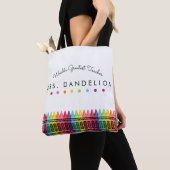 Rainbow Crayons Kindergarten Teacher Gift Tote Bag (Dichtbij)