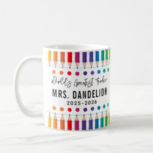 Rainbow Crayons Kindergarten Teacher Koffiemok