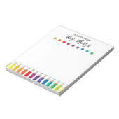 Rainbow Crayons Kindergarten Teacher Notitieblok (Linkerzijde)