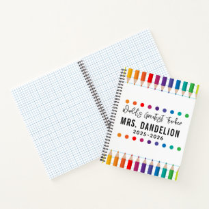 Rainbow Crayons Kindergarten Teacher Notitieboek