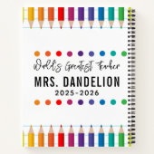 Rainbow Crayons Kindergarten Teacher Notitieboek (Achterkant)
