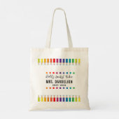Rainbow Crayons Kindergarten Teacher Tote Bag (Achterkant)