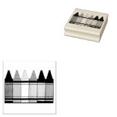 Rainbow Crayons Kunstenaar Kunst Klasse Kleurplate Rubberstempel (Gestempeld)