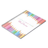 Rainbow Crayons Leraar Waardering Schattige Kleurr Notitieboek (Linkerzijde)