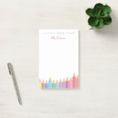 Rainbow Crayons Leraar Waardering Schattige Kleurr Post-it® Notes (Kantoor)