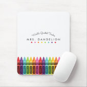 Rainbow Crayons Personaliste leraar Muismat (Met muis)