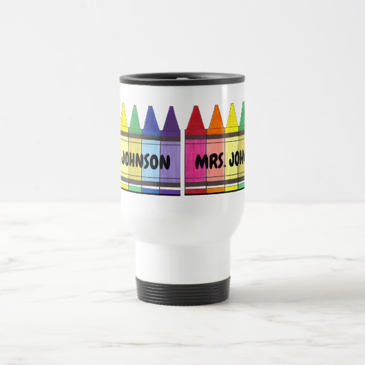 Rainbow Crayons Personalized School Art Teacher Reisbeker (Center)