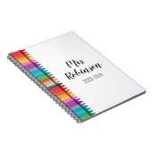 Rainbow Crayons Preschool Leraar Waardering Notitieboek (Rechterzijde)