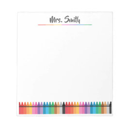 Rainbow Crayons Preschool Notitieblok leraar