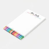 Rainbow Crayons Preschool Notitieblok leraar Post-it® Notes (Schuin)