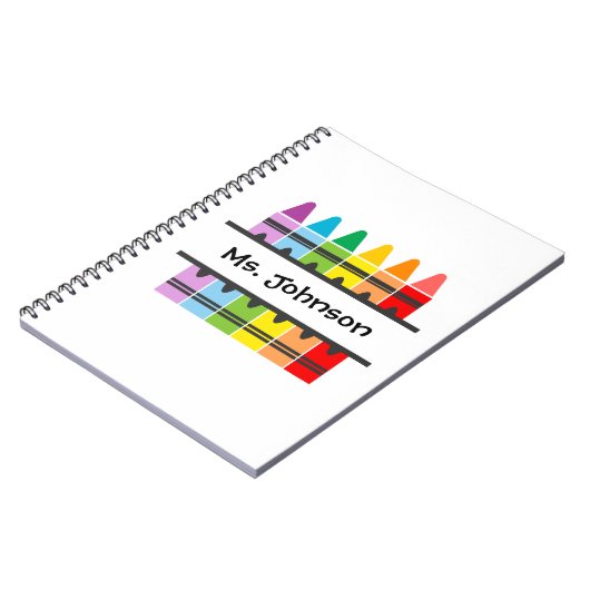 Rainbow Crayons Preschool Notitieboek leraar (Linkerzijde)