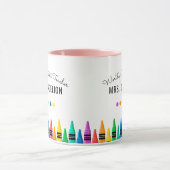 Rainbow Crayons 's werelds beste leraar koffie Mok (Midden)